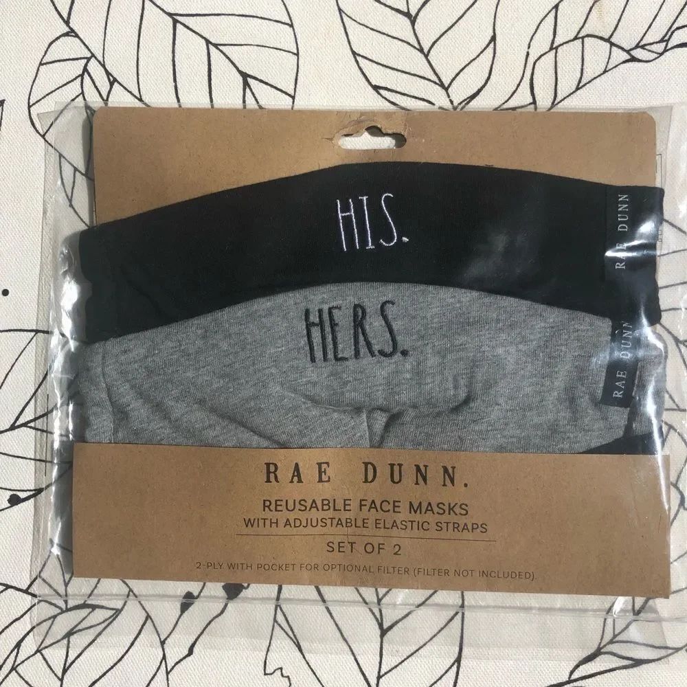 Rae Dunn His/Hers Face Mask
